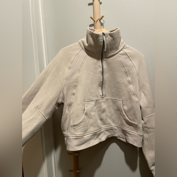 lululemon athletica Tops - Scuba Oversized Funnel-Neck Half Zip in (Ivory)